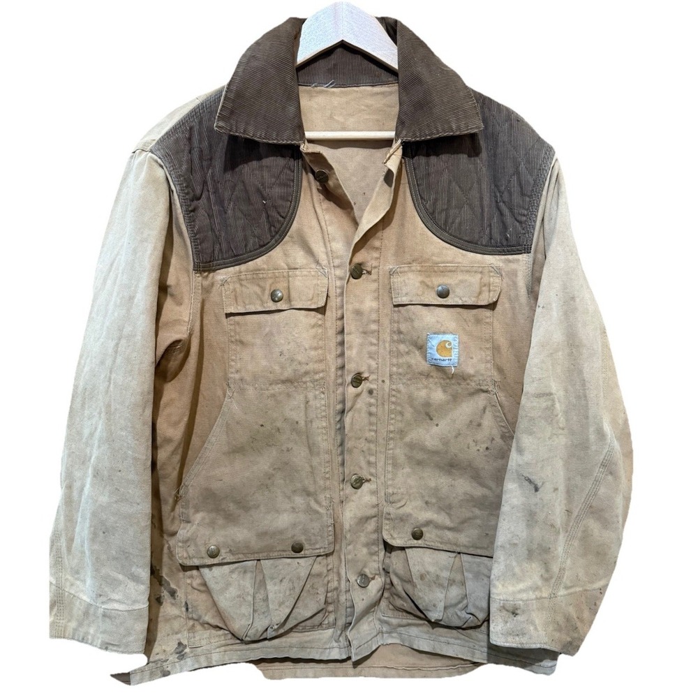 Carhartt Vintage Hunting Shooting Jacket Large‎ DBL Shoulder Detachable Large